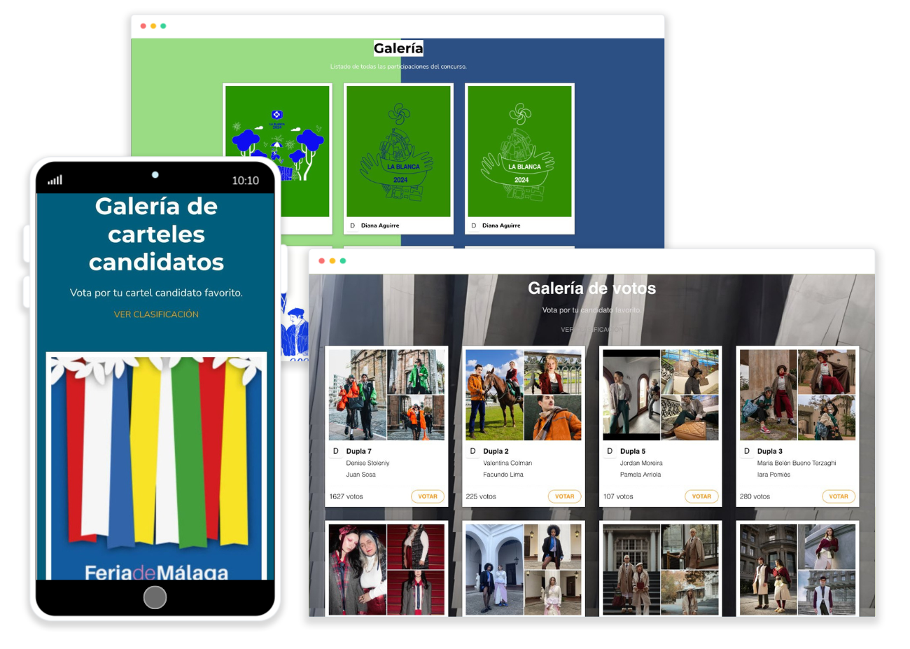 ejemplos concursos votos online